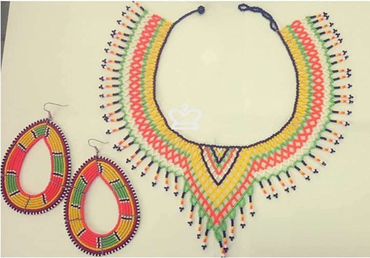 African Earrings & Necklace