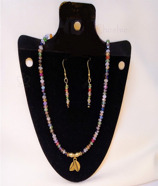 Crystal Multicolored Earrings and Necklace
