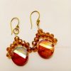 Maroon Crystal Earrings Look