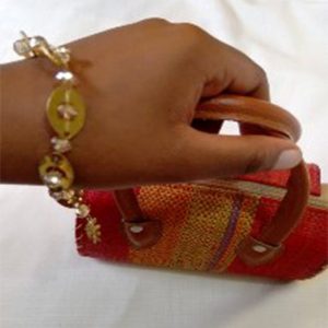 Golden Crystals Brass Bracelet