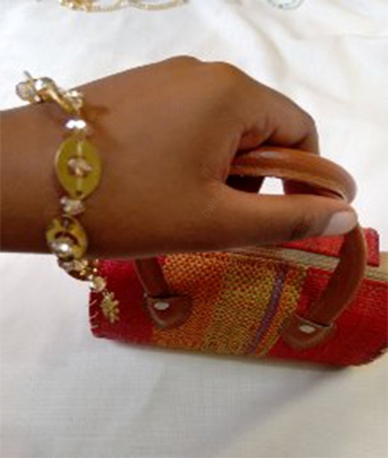 Golden Crystals Brass Bracelet