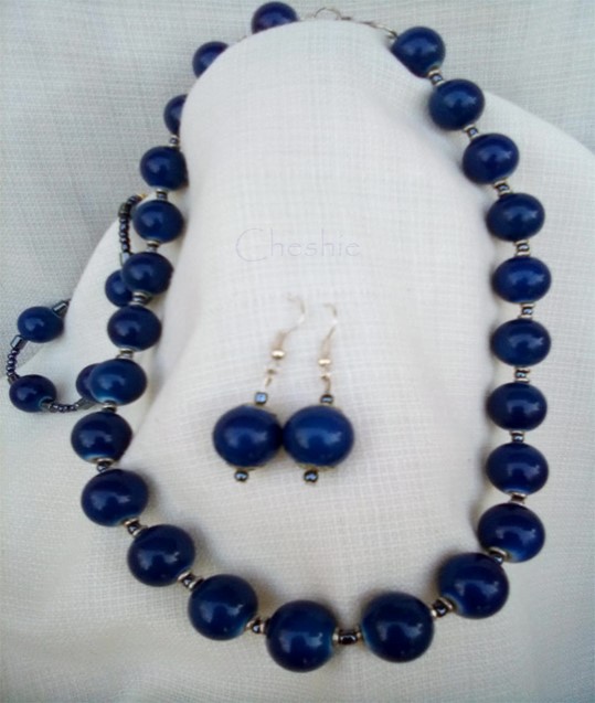 Sapphire Blue Earrings and Necklace