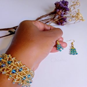 Sunny Blue Earrings and Bracelet