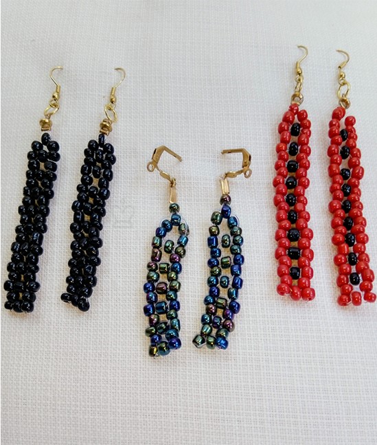 Multicolored Netty Beaded Earrings