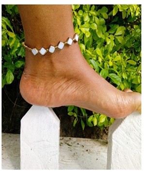 Stoney White Anklet