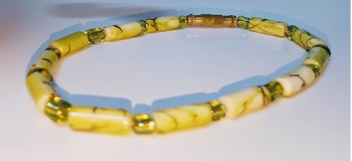 Dirty Green Long Beaded Bracelet
