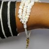 Stoney White Long Beaded Bracelet