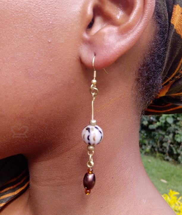Afro Col Brown Earrings