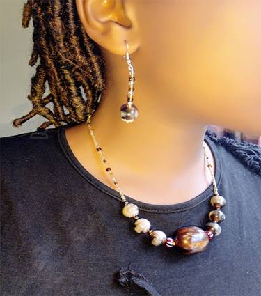 Brown Beaded Ethnic Necklace